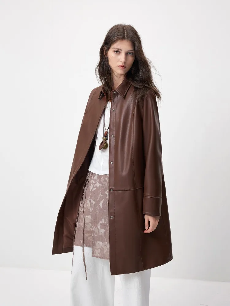 Natural Sheepskin Coat Woman Temperament Medium Long Style Slim Leather Windbreaker Women High Quality Genuine Leather Jacket
Natural Sheepskin Coat Woman Temperament Medium Long Style Slim Leather Windbreaker Women High Quality Genuine Leather Jacket