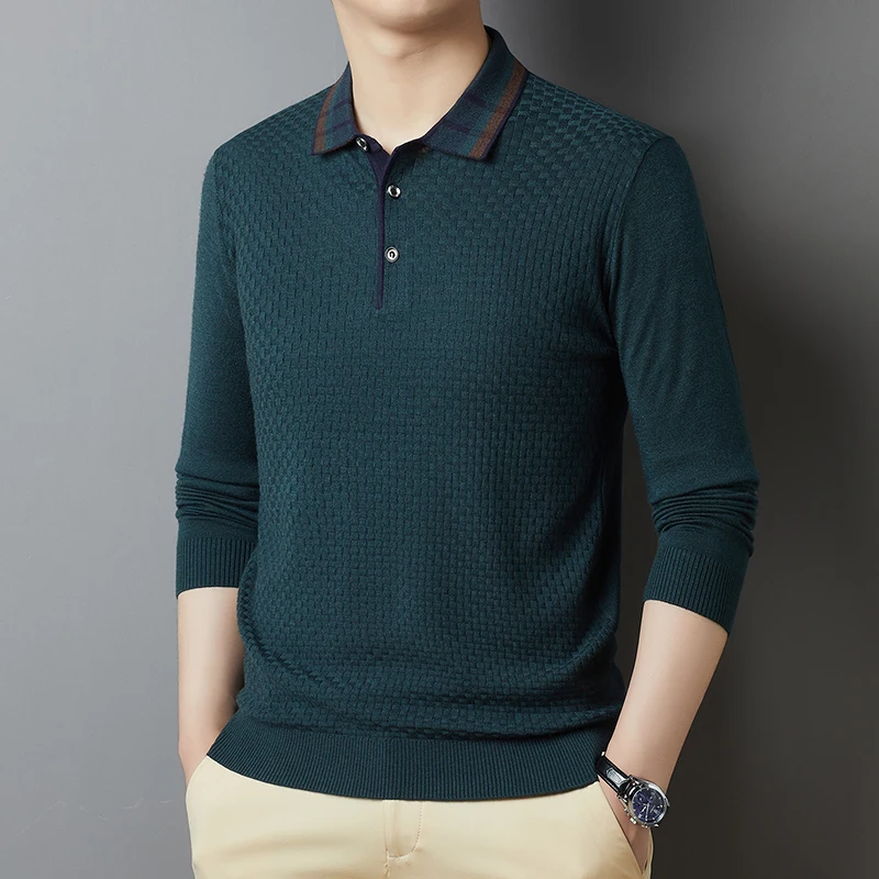 Men's Wool Sweater Polos 2023 Autumn Casual Plaid Cashmere Wool Knitwear Male Turn Down Collar Knit Clothes Pullovers
Men's Wool Sweater Polos 2023 Autumn Casual Plaid Cashmere Wool Knitwear Male Turn Down Collar Knit Clothes Pullovers
