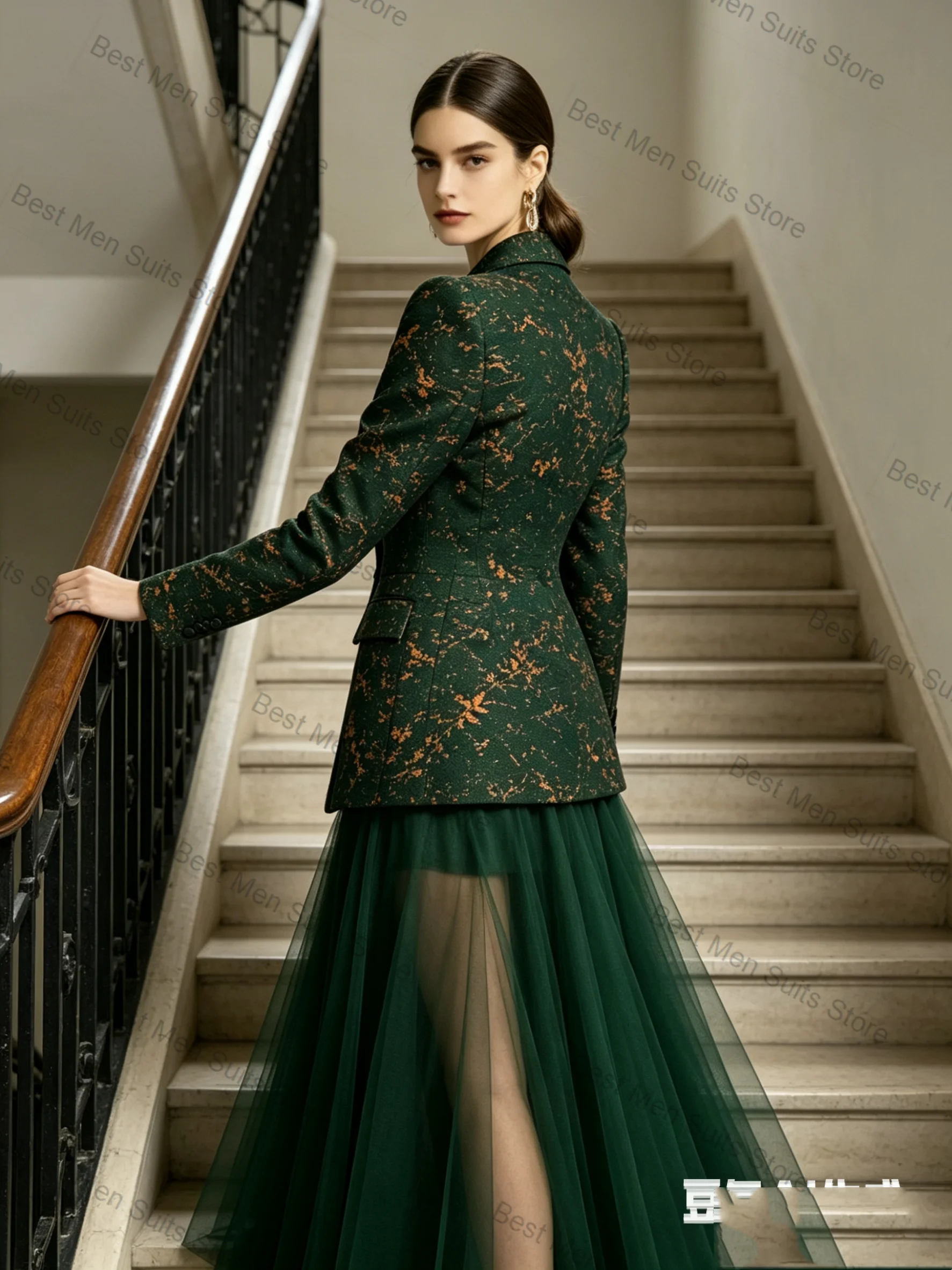 Green Lace Women Suit Skirt Set 2 Pcs Blazer Tulle Prom Dress Formal Office Lady Jacket Customized Wedding Tuxedo Guest Coat
Green Lace Women Suit Skirt Set 2 Pcs Blazer Tulle Prom Dress Formal Office Lady Jacket Customized Wedding Tuxedo Guest Coat