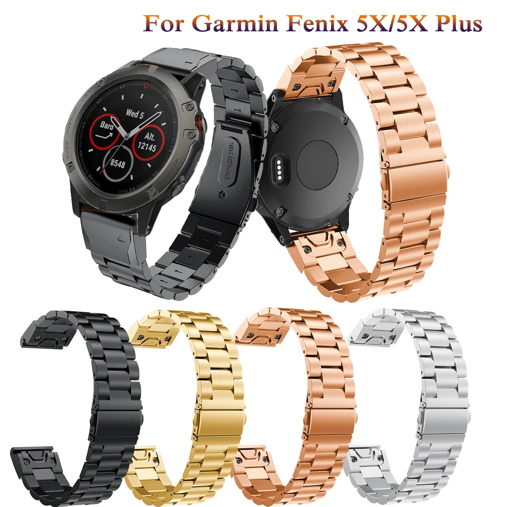26mm Stainless Steel Watchband Strap for Garmin Fenix5X 5XPlus 6X 3 3HR Smart Bracelet Band fashion Replacement Wristband Correa
26mm Stainless Steel Watchband Strap for Garmin Fenix5X 5XPlus 6X 3 3HR Smart Bracelet Band fashion Replacement Wristband Correa