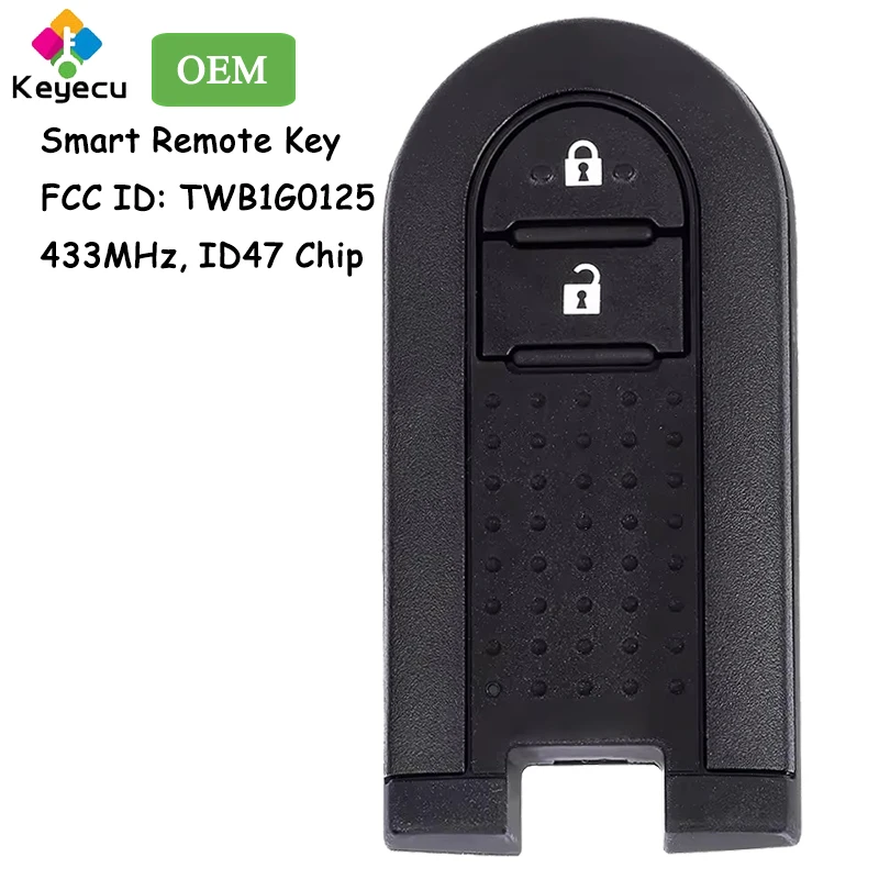 KEYECU OEM Smart Remote Car Key With 2 Buttons 433.92MHz FSK ID47 Chip for Toyota Rush Daihatsu Terios 2018-2021 TWB1G0125
KEYECU OEM Smart Remote Car Key With 2 Buttons 433.92MHz FSK ID47 Chip for Toyota Rush Daihatsu Terios 2018-2021 TWB1G0125