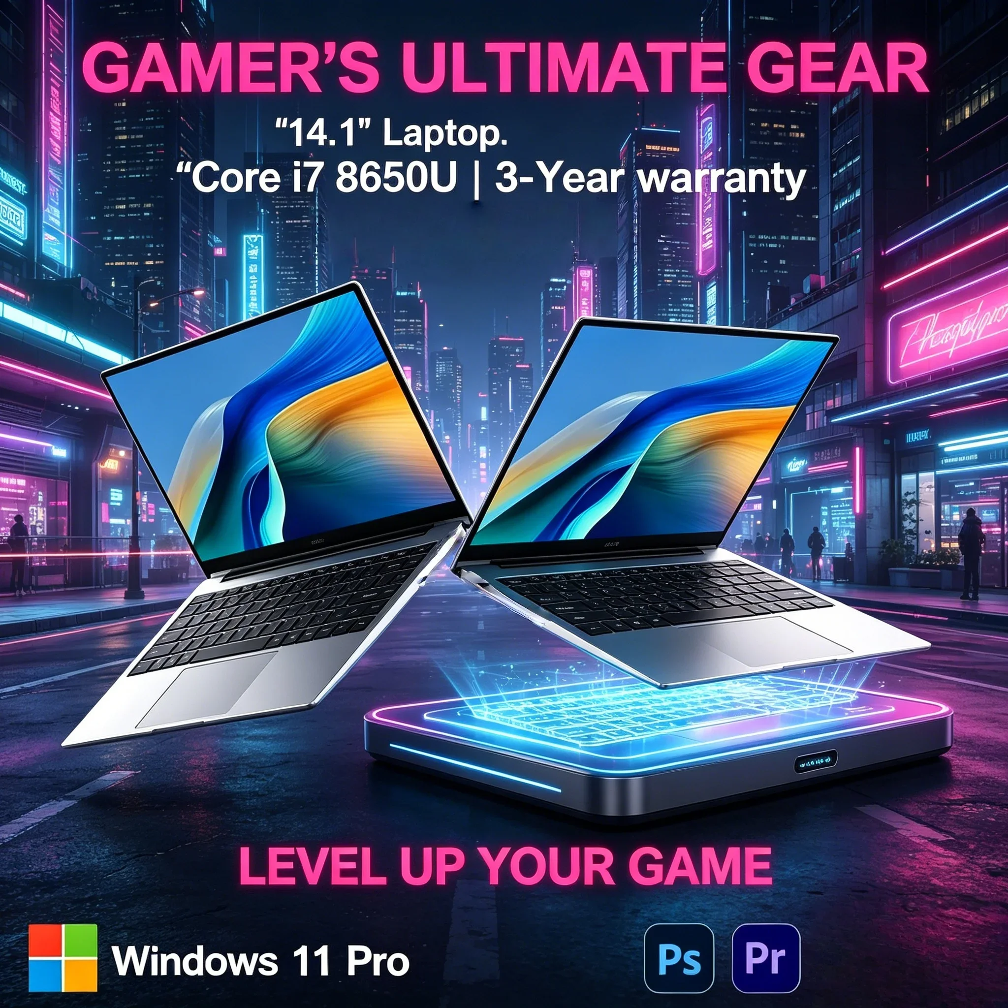 14.1" High Performance Notebook PC I7-8650U 32GB Large Memory 2TB M.2 SSD Win11 Pro Portable Business Laptop
14.1" High Performance Notebook PC I7-8650U 32GB Large Memory 2TB M.2 SSD Win11 Pro Portable Business Laptop