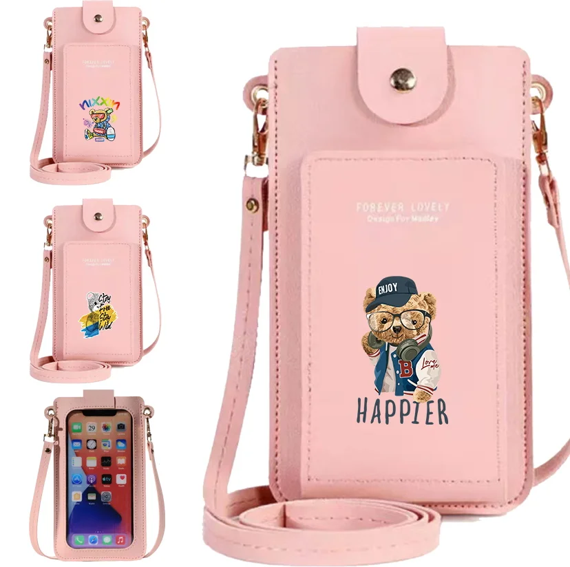 Phone Bag Bear Pattern Printing Series New Fashion Women's Messenger Bag Mobile Phone Portable for Outdoor Use Prevent Falling
Phone Bag Bear Pattern Printing Series New Fashion Women's Messenger Bag Mobile Phone Portable for Outdoor Use Prevent Falling