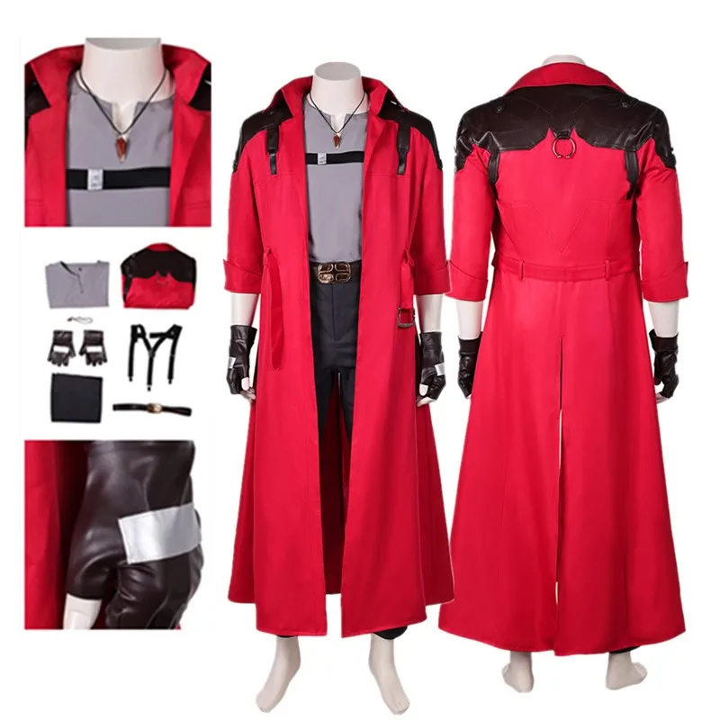 DMC Fantasia Dante Cosplay Costume Adult Men Roleplay Shirt Coat Pants Necklace Gloves Outfits Halloween Carnival Party Suit
DMC Fantasia Dante Cosplay Costume Adult Men Roleplay Shirt Coat Pants Necklace Gloves Outfits Halloween Carnival Party Suit