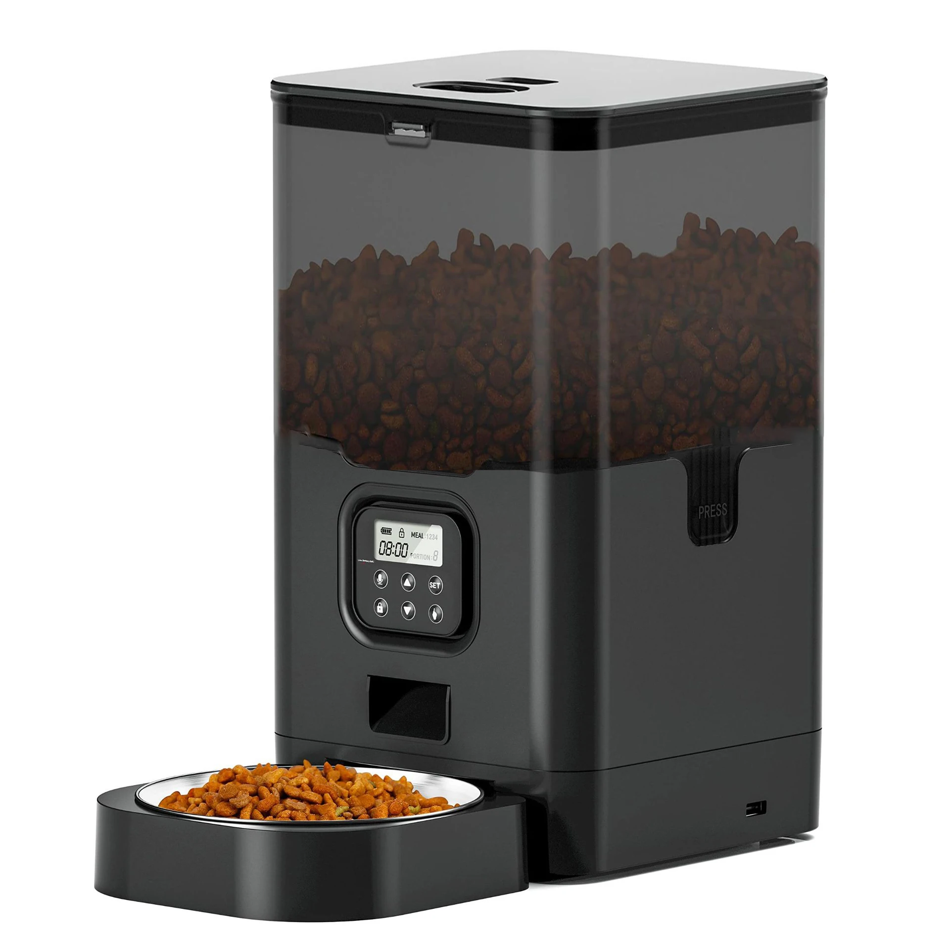 6L Automatic Cat Feeder Cat Timed Pet Feeder with Dry Food Dispenser Control 4 Meals
6L Automatic Cat Feeder Cat Timed Pet Feeder with Dry Food Dispenser Control 4 Meals