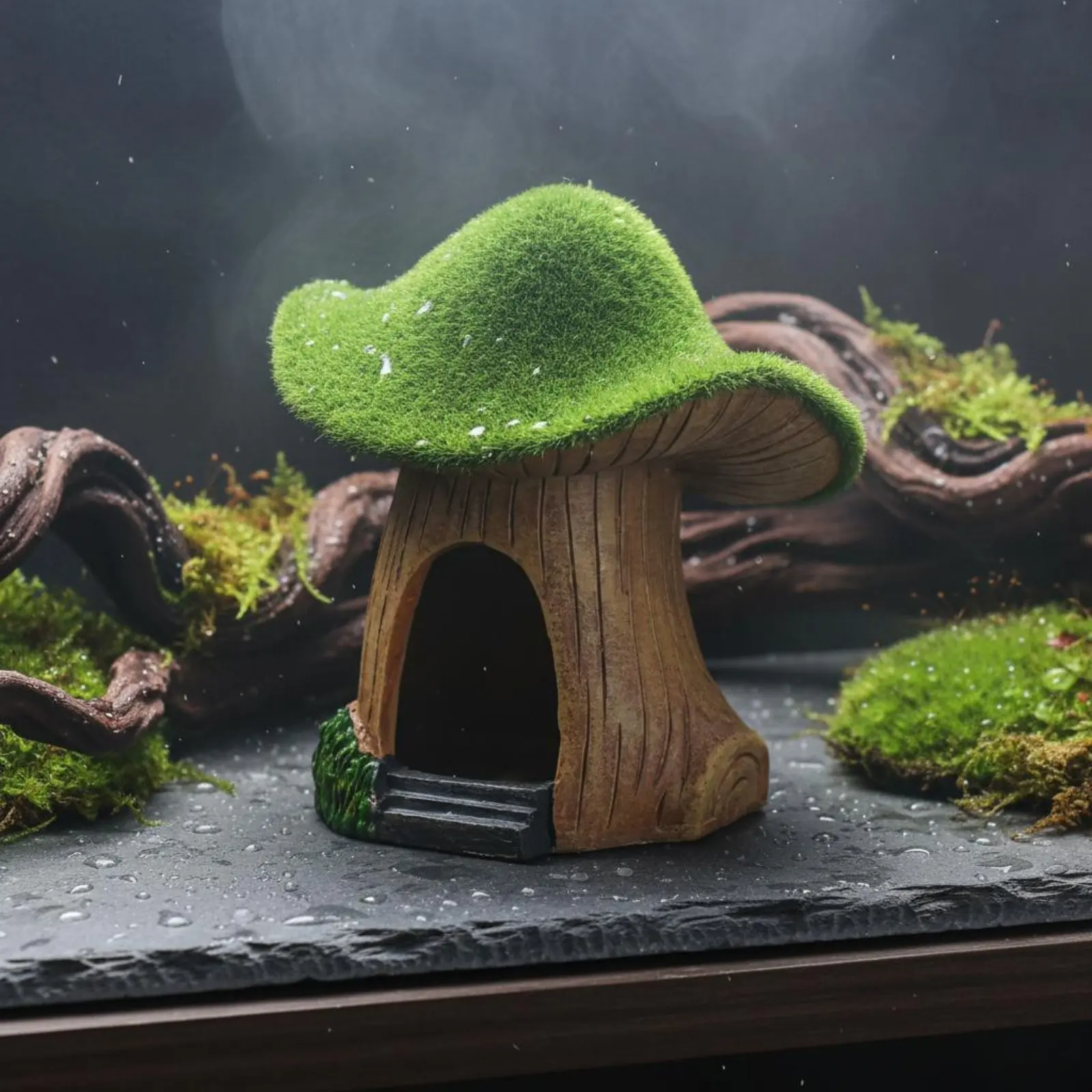 Fungus House Aquatic Habitat Decoration Creative Design Mossy Fungus Aquatic Shelter Pet Habitat Decor for Terrarium
Fungus House Aquatic Habitat Decoration Creative Design Mossy Fungus Aquatic Shelter Pet Habitat Decor for Terrarium