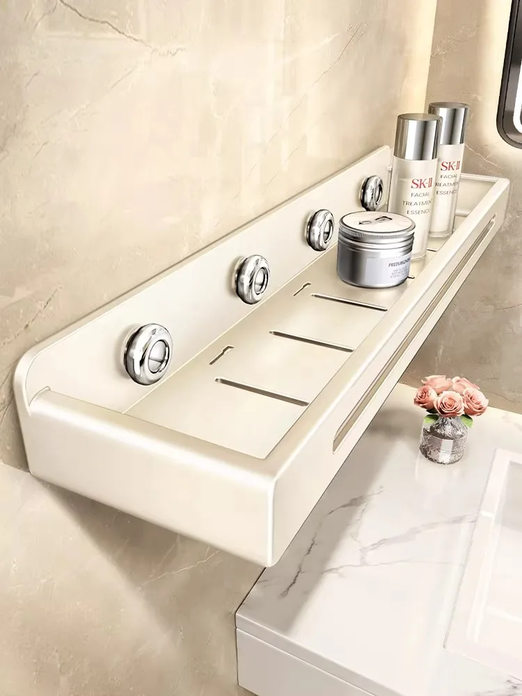 Bathroom Organizer Rack Toilet Wall Mounted No Drilling Milk White Storage Shelf Washstand Cosmetic Storage Carbon Steel ABS
Bathroom Organizer Rack Toilet Wall Mounted No Drilling Milk White Storage Shelf Washstand Cosmetic Storage Carbon Steel ABS