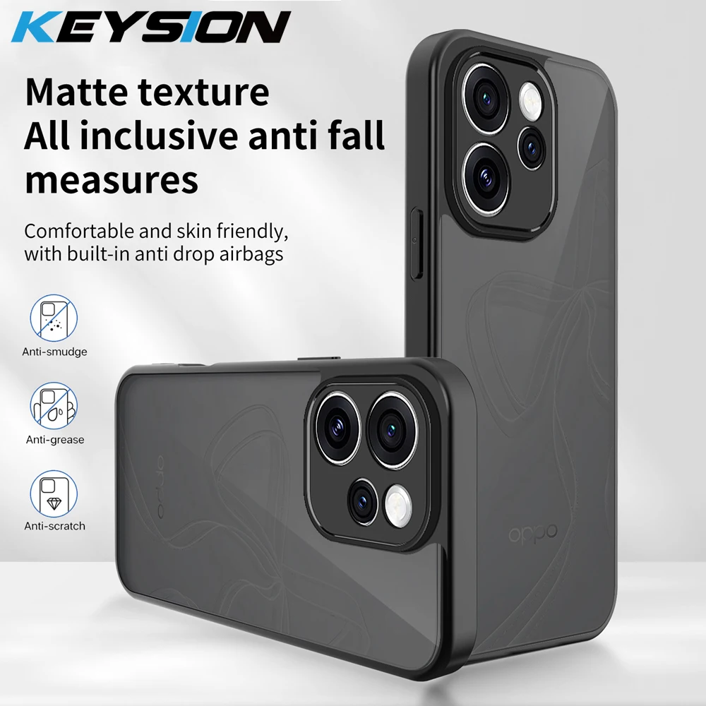 KEYSION Matte Translucent Black Phone Case for OPPO Reno15 Pro Max 5G Silicone+PC Clear Shockproof Cover for OPPO Reno15 F 5G
KEYSION Matte Translucent Black Phone Case for OPPO Reno15 Pro Max 5G Silicone+PC Clear Shockproof Cover for OPPO Reno15 F 5G