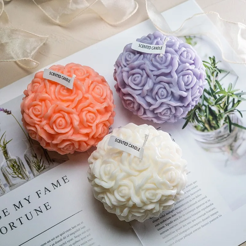2PCS Rose Scented Candles 3D Rose Flower Ball Shape Fragrance Candle Romantic Wedding Decoration Valentine's day gifts
2PCS Rose Scented Candles 3D Rose Flower Ball Shape Fragrance Candle Romantic Wedding Decoration Valentine's day gifts