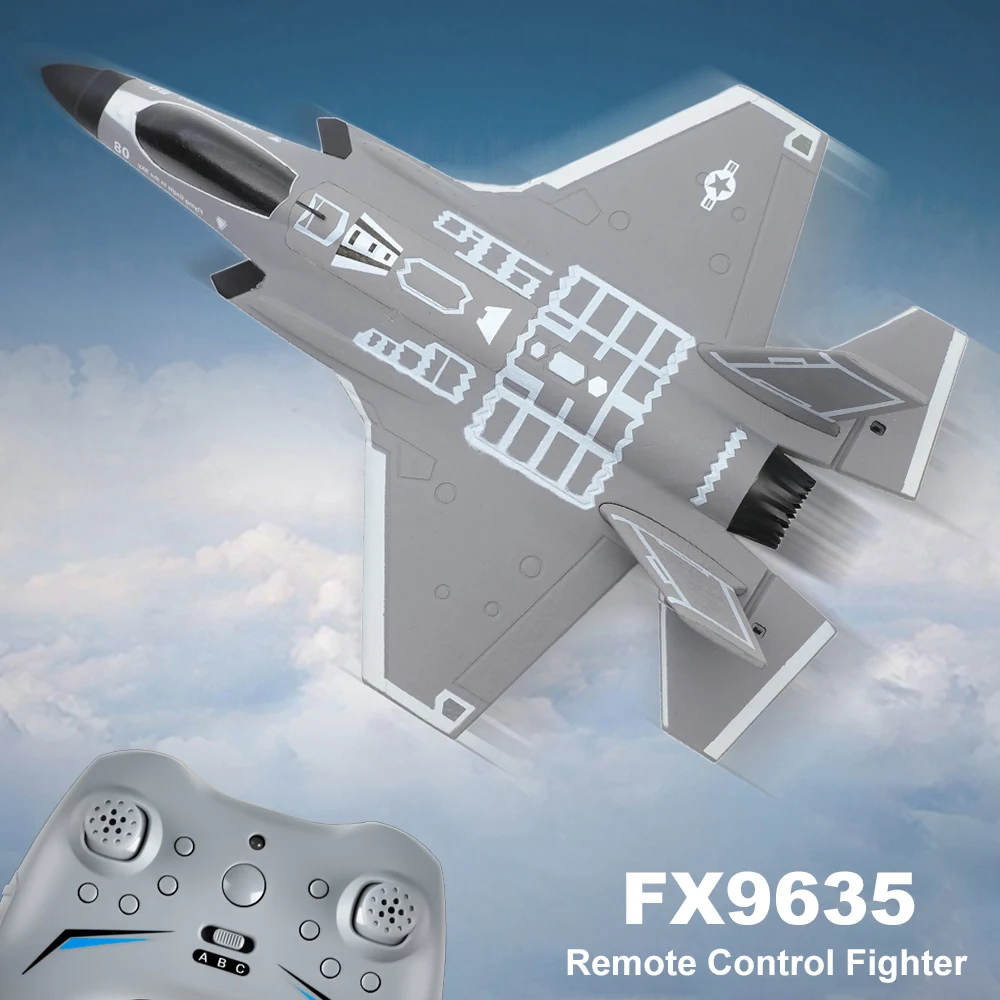 F35 RC Fighter Plane FX9635 2.4G 4CH Remote Control Jet Airplane Brushless Motor Flying Glider Model Toys for Adults Boys Gift
F35 RC Fighter Plane FX9635 2.4G 4CH Remote Control Jet Airplane Brushless Motor Flying Glider Model Toys for Adults Boys Gift