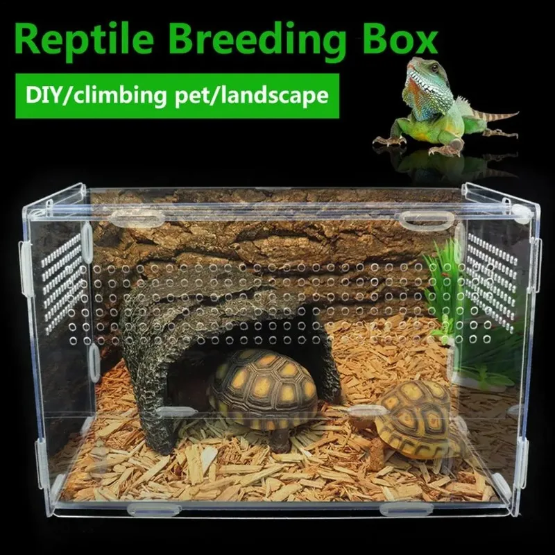 Reptile Accessories Acrylic Reptiles Breeding Box Transparent Terrarium Habitat for Spider Lizard Turtle Scorpion Feeding Cage
Reptile Accessories Acrylic Reptiles Breeding Box Transparent Terrarium Habitat for Spider Lizard Turtle Scorpion Feeding Cage