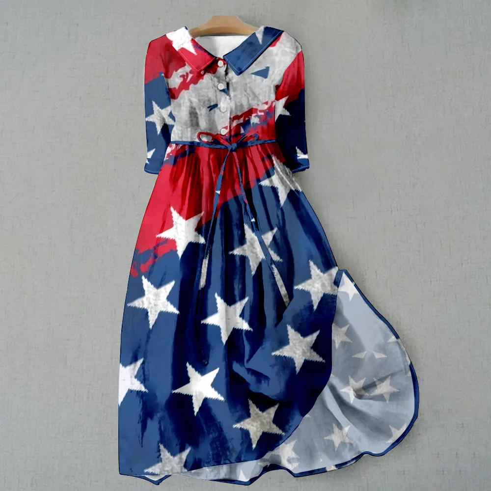 Spring Dress Summer Flag Print A-line Maxi Dress Streetwear Women Beach Party Vestido Evening Dresses Elegant Robe Girl Dresses
Spring Dress Summer Flag Print A-line Maxi Dress Streetwear Women Beach Party Vestido Evening Dresses Elegant Robe Girl Dresses