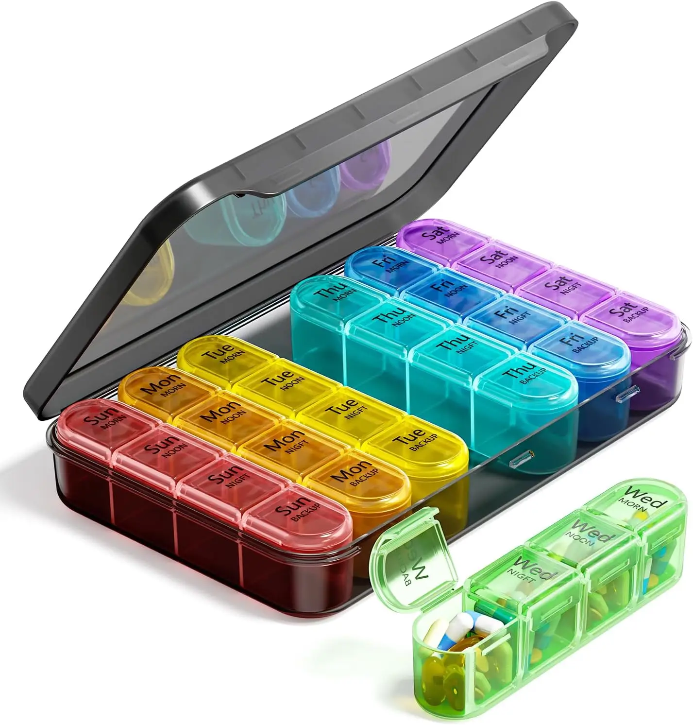 Weekly Pill Organizer 4 Times a Day, BPA Free 7 Day Pill Box, Large Travel Case with 28 Compartments for Medicine
Weekly Pill Organizer 4 Times a Day, BPA Free 7 Day Pill Box, Large Travel Case with 28 Compartments for Medicine