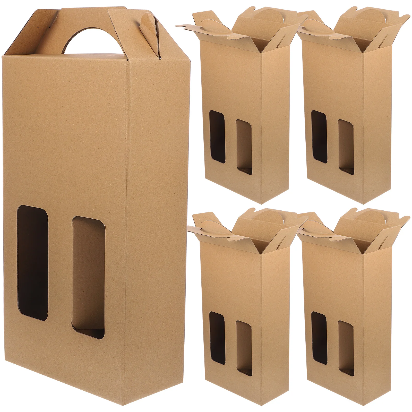 5 Pcs Paper Box Packaging Handmade Smooth Finish Durable Practical Storage Case Gift Bottle Carrier Retro Style
5 Pcs Paper Box Packaging Handmade Smooth Finish Durable Practical Storage Case Gift Bottle Carrier Retro Style