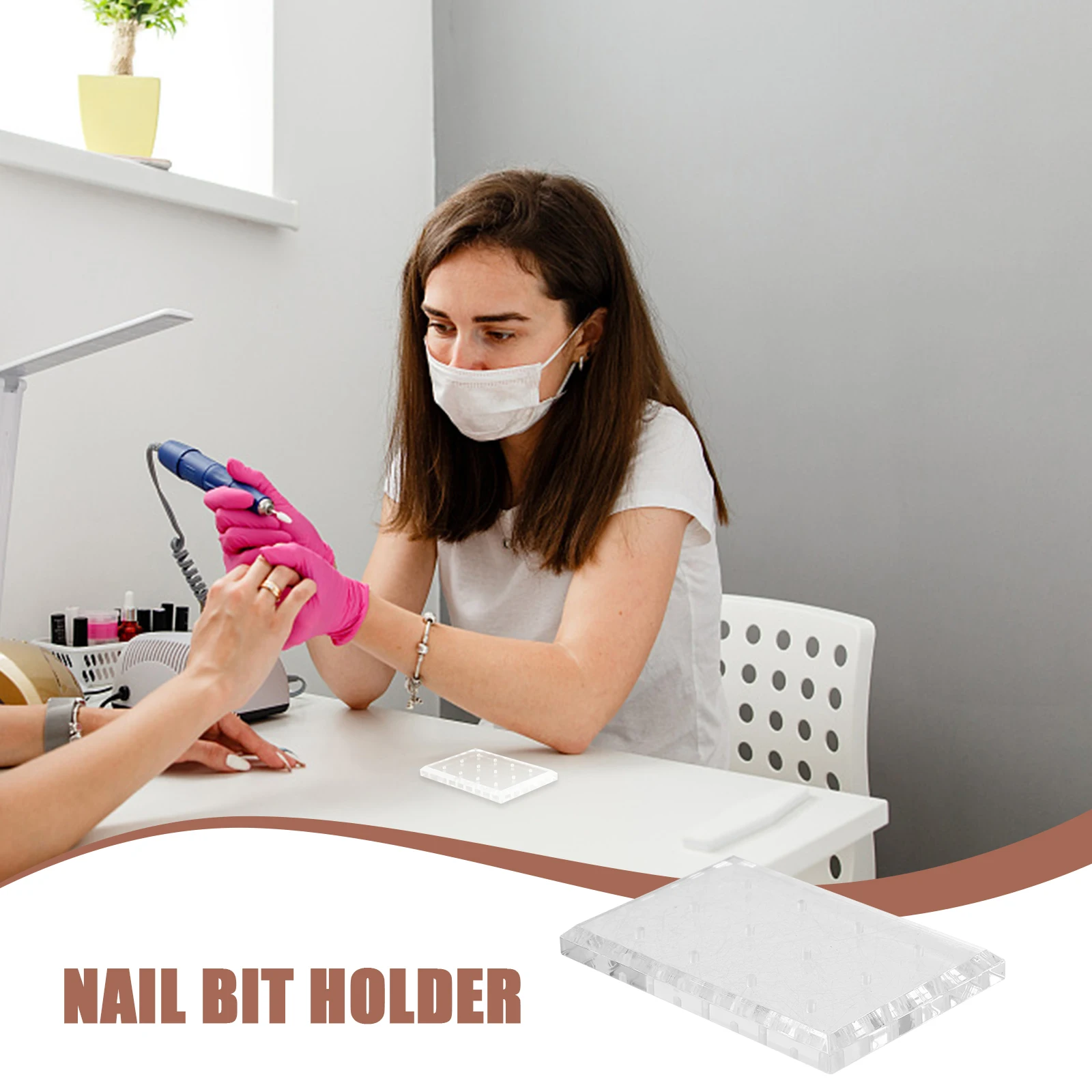 Держатель для сверл для ногтей, акриловый прочный органайзер для хранения, несколько слотов, шлифовальная головка для маникюра, полка для дисплея, инструменты для дизайна ногтей 
Держатель для сверл для ногтей, акриловый прочный органайзер для хранения, несколько слотов, шлифовальная головка для маникюра, полка для дисплея, инструменты для дизайна ногтей