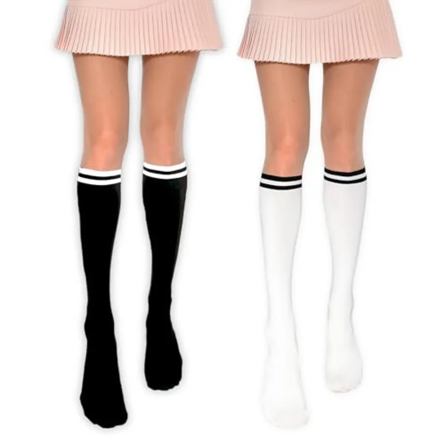 Stripe Two-Tone Knee-High Golf Stockings Two Pack Made in Korea Bundle Pantyhose Tights UV Protection Spring Summer Autumn Blac
Stripe Two-Tone Knee-High Golf Stockings Two Pack Made in Korea Bundle Pantyhose Tights UV Protection Spring Summer Autumn Blac