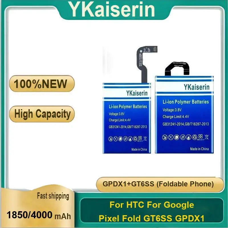 For Htc Google Pixel Fold GT6SS GPDX1 1850Mah 4000Mah GPDX1+GT6SS Foldable Phone Mobile Battery Premium Replacement
For Htc Google Pixel Fold GT6SS GPDX1 1850Mah 4000Mah GPDX1+GT6SS Foldable Phone Mobile Battery Premium Replacement