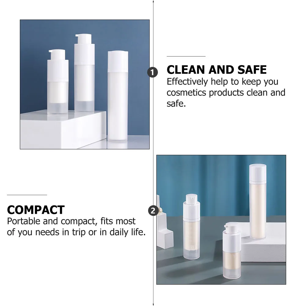 2 Pcs Frosted Lotion Essence Bottle Press Plastic Pump Airless Travel Handwashing Fluid
2 Pcs Frosted Lotion Essence Bottle Press Plastic Pump Airless Travel Handwashing Fluid