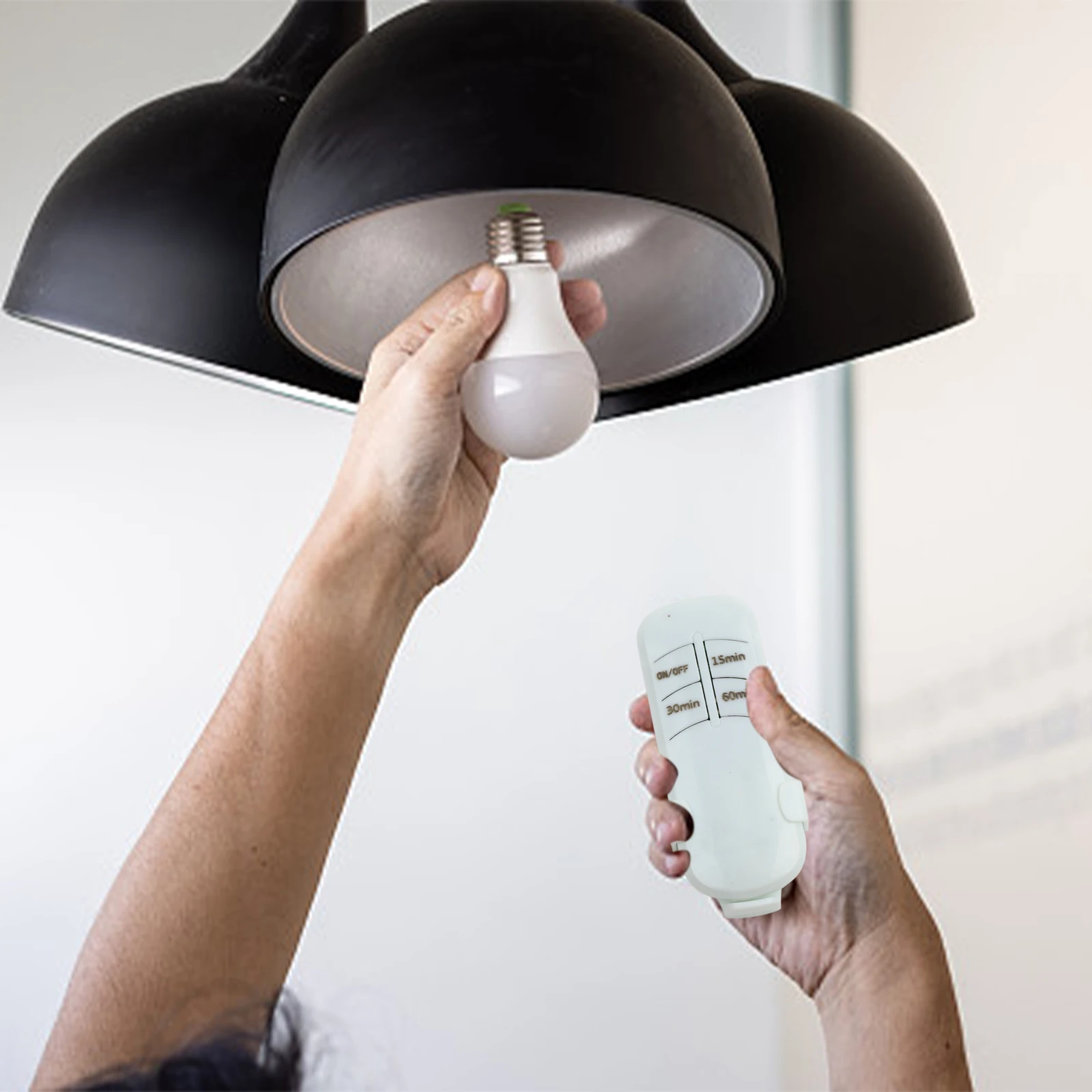 Remote Controlled E27 Lamp Socket Switch with RF Technology for Hard-to-Reach Lights Living Room Bedroom Basement
Remote Controlled E27 Lamp Socket Switch with RF Technology for Hard-to-Reach Lights Living Room Bedroom Basement