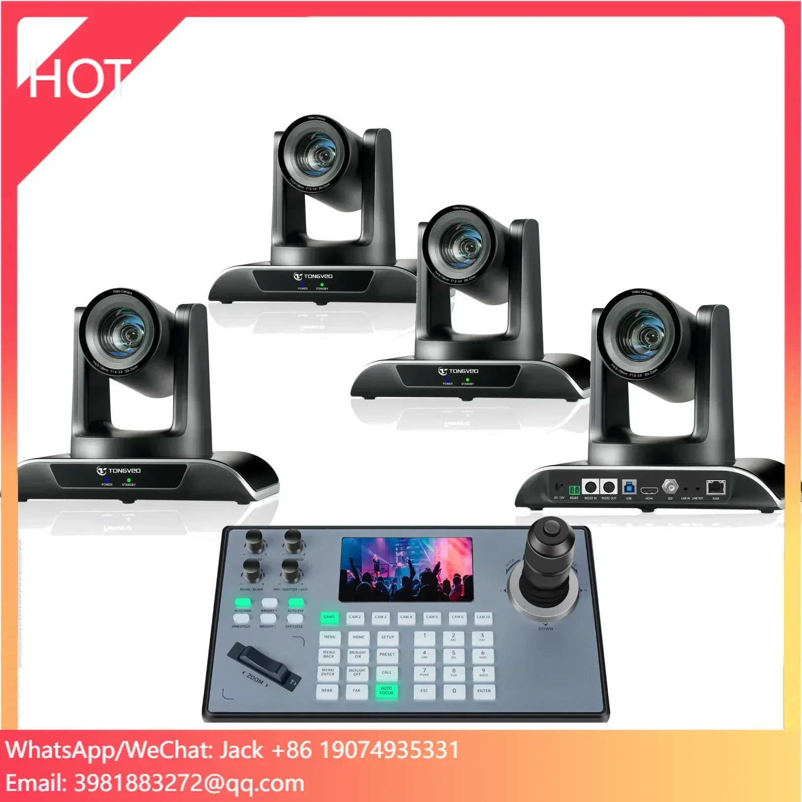 PTZ Camera Bundle 20X AI Auto Tracking SDI/HDM1/USB3.0/LAN PoE PTZ Camera For Church Worship Live Streaming Conference
PTZ Camera Bundle 20X AI Auto Tracking SDI/HDM1/USB3.0/LAN PoE PTZ Camera For Church Worship Live Streaming Conference