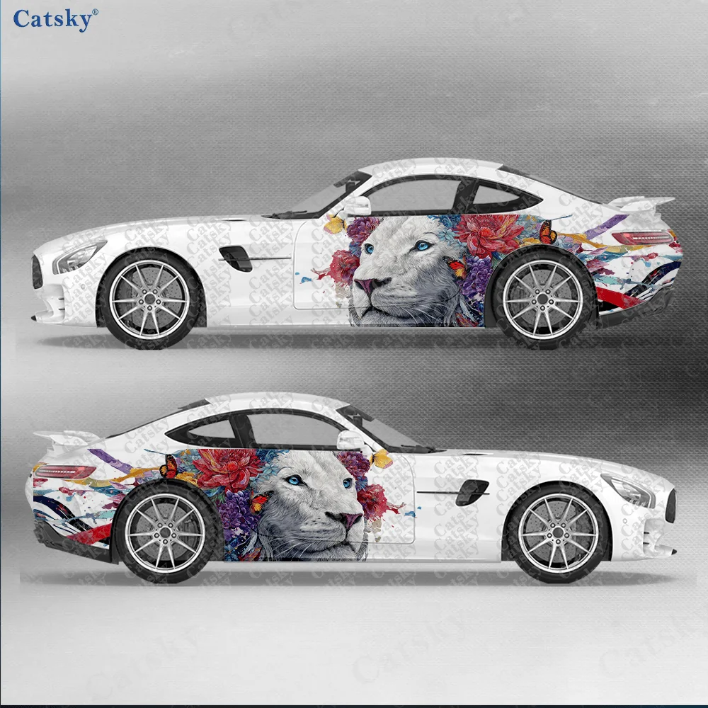 2pcs Lion Ribbon Car Side Decals, Self-Adhesive PVC Waterproof & Scratch-Resistant Stickers, Fashionable Decals
2pcs Lion Ribbon Car Side Decals, Self-Adhesive PVC Waterproof & Scratch-Resistant Stickers, Fashionable Decals