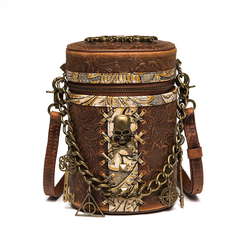 2026 New Fashion Punk Skull Shoulder Bag For Women Vintage Leather Small Bucket Bag With Long Chain Streetwear Travel Gift
2026 New Fashion Punk Skull Shoulder Bag For Women Vintage Leather Small Bucket Bag With Long Chain Streetwear Travel Gift
