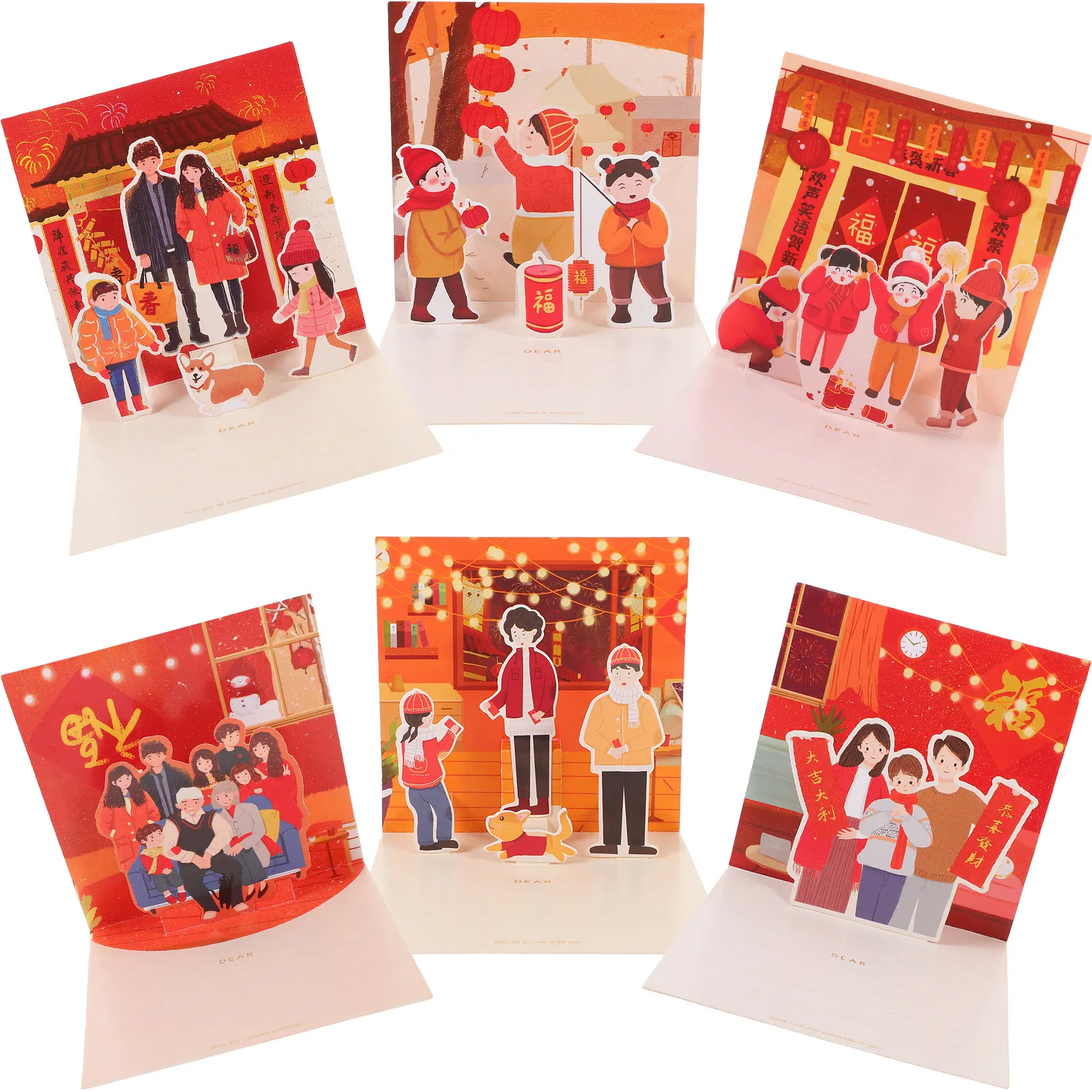 6Pcs New Year Greeting Cards Elegant New Year Themed Card Party Decorative Festive Holiday Message Cards Gift Supplies
6Pcs New Year Greeting Cards Elegant New Year Themed Card Party Decorative Festive Holiday Message Cards Gift Supplies