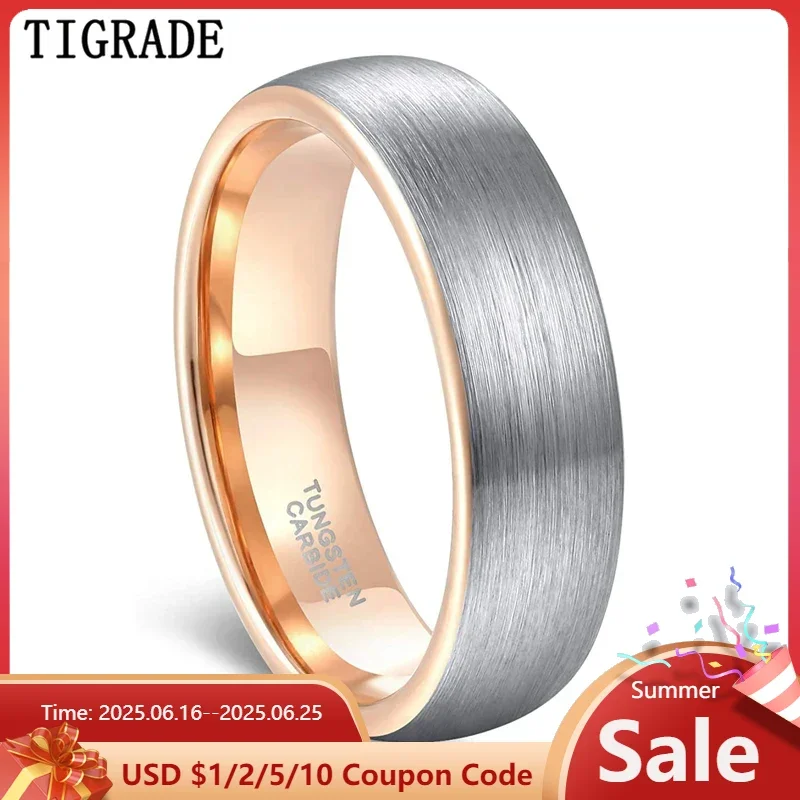 Tigrade Brushed Tungsten Ring Silver/Black/Blue/Rose Gold Color Two Tone Women Ring 6mm Female Wedding Band For Men Women Anel
Tigrade Brushed Tungsten Ring Silver/Black/Blue/Rose Gold Color Two Tone Women Ring 6mm Female Wedding Band For Men Women Anel