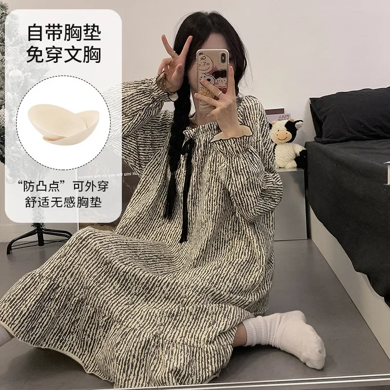Nightgowns Women's Clothing Homewear Autumn Thin New Cute Sweet Elegant Casual Simple Breathable Wearable Loose Fit Large Size
Nightgowns Women's Clothing Homewear Autumn Thin New Cute Sweet Elegant Casual Simple Breathable Wearable Loose Fit Large Size