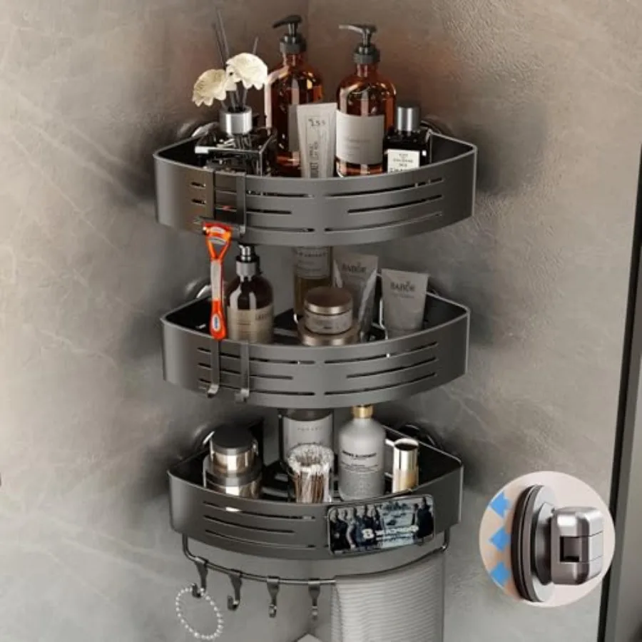 Corner Shower Caddy, Corner Shower Shelves No Drilling, Aluminum Upgrade Shower Organizer with Towel Bar and Hooks Removable Ba
Corner Shower Caddy, Corner Shower Shelves No Drilling, Aluminum Upgrade Shower Organizer with Towel Bar and Hooks Removable Ba