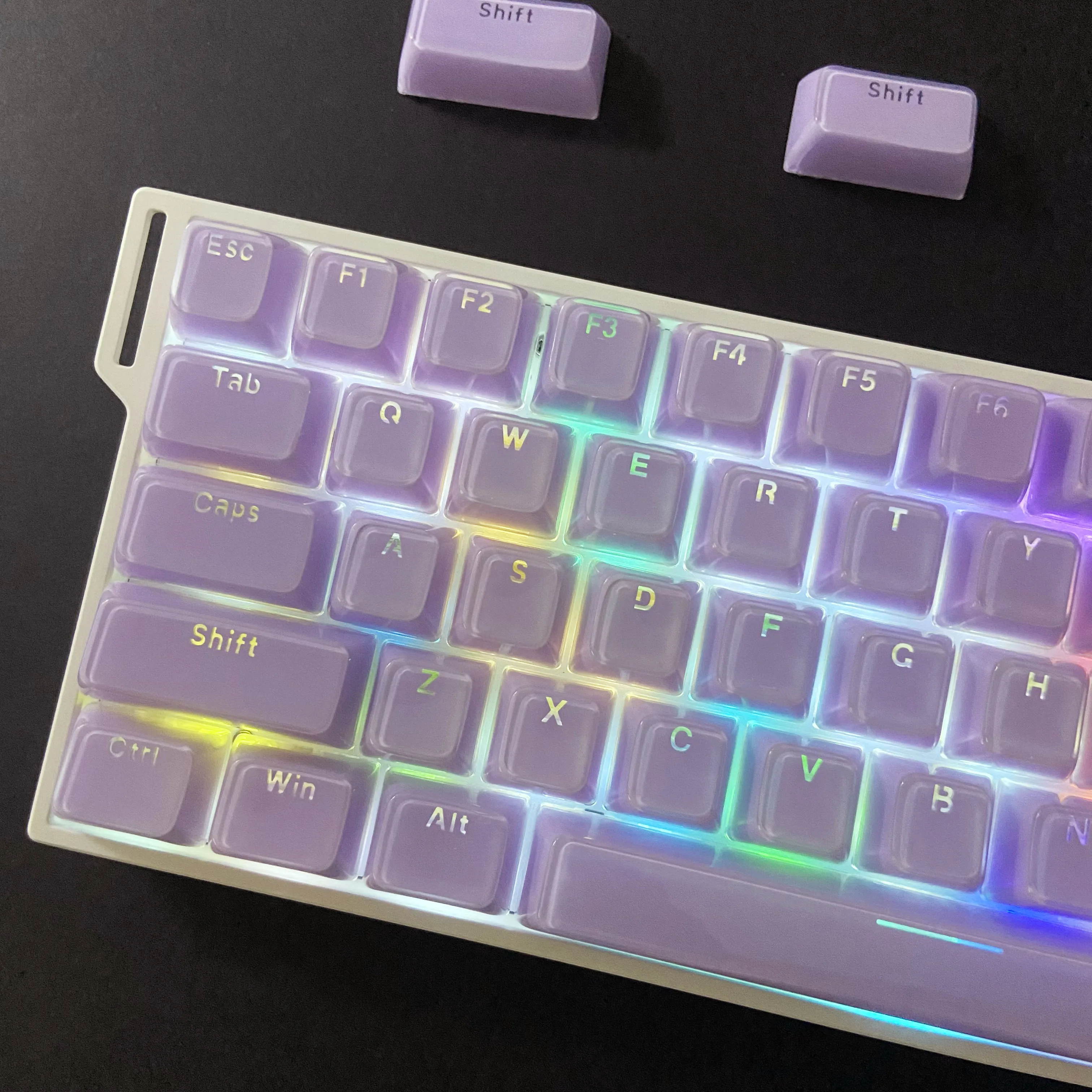 Jelly Keycaps Purple Crystal Custom Keycap set for MX Switch Gaming Keyboard 60% 75% 87% 100% Top Shine Through key cap
Jelly Keycaps Purple Crystal Custom Keycap set for MX Switch Gaming Keyboard 60% 75% 87% 100% Top Shine Through key cap