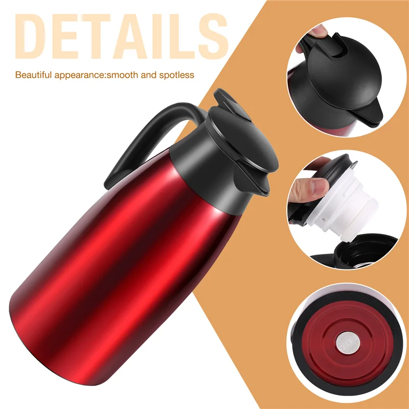 PZHI-304 Stainless Steel 2L Thermal Flask Vacuum Insulated Water Pot Coffee Tea Milk Jug Thermal Pitcher For Home And Office
PZHI-304 Stainless Steel 2L Thermal Flask Vacuum Insulated Water Pot Coffee Tea Milk Jug Thermal Pitcher For Home And Office