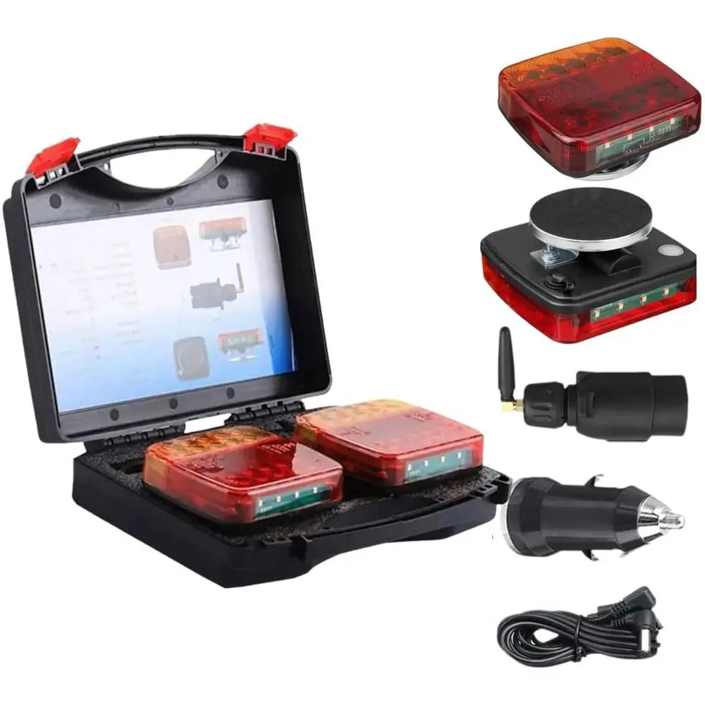 Rechargeable Wireless Trailer Lights with Powerful Suction Base Bright Wireless LED Trailer Light Kit
Rechargeable Wireless Trailer Lights with Powerful Suction Base Bright Wireless LED Trailer Light Kit