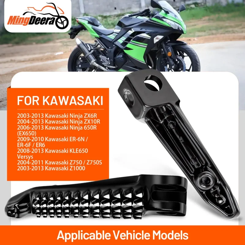 For Kawasaki Ninja 650R(EX650) 2006-2013 ER-6N ER-6F ER6 KLE650 Versys Z750 Z750S Z1000 Front Footrests Foot pegs Motorcycle
For Kawasaki Ninja 650R(EX650) 2006-2013 ER-6N ER-6F ER6 KLE650 Versys Z750 Z750S Z1000 Front Footrests Foot pegs Motorcycle
