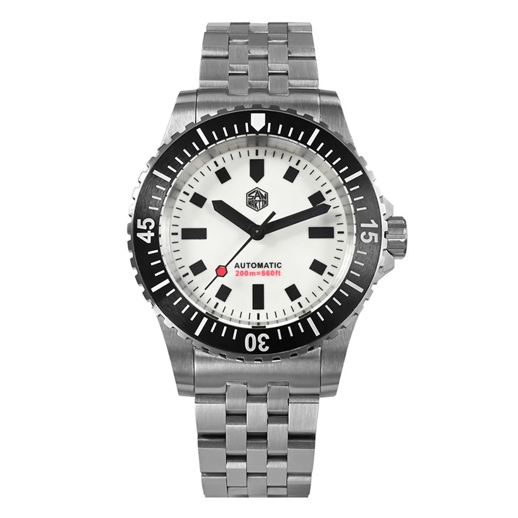San Martin Men Automatic Watch 40MM Sport Male Mechanical Wristwatch Military Sapphire 200m Waterproof BGW-9 Luminous Steel Band
San Martin Men Automatic Watch 40MM Sport Male Mechanical Wristwatch Military Sapphire 200m Waterproof BGW-9 Luminous Steel Band