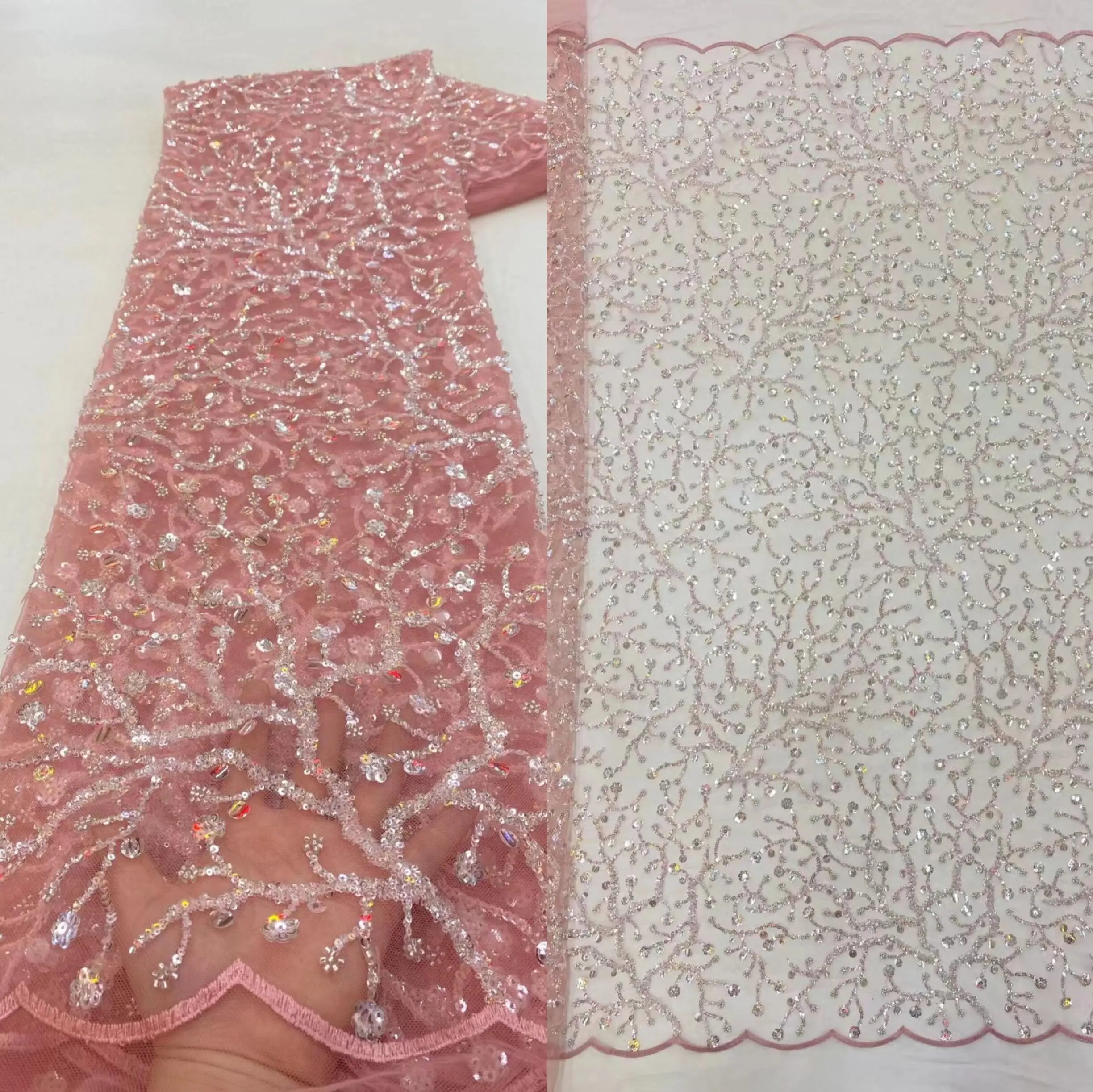 African Lace Fabric Embroidered Sequin and beads Nigerian Lace Fabrics L-1228186 High Quality French Tulle Lace Fabric For Dress
African Lace Fabric Embroidered Sequin and beads Nigerian Lace Fabrics L-1228186 High Quality French Tulle Lace Fabric For Dress