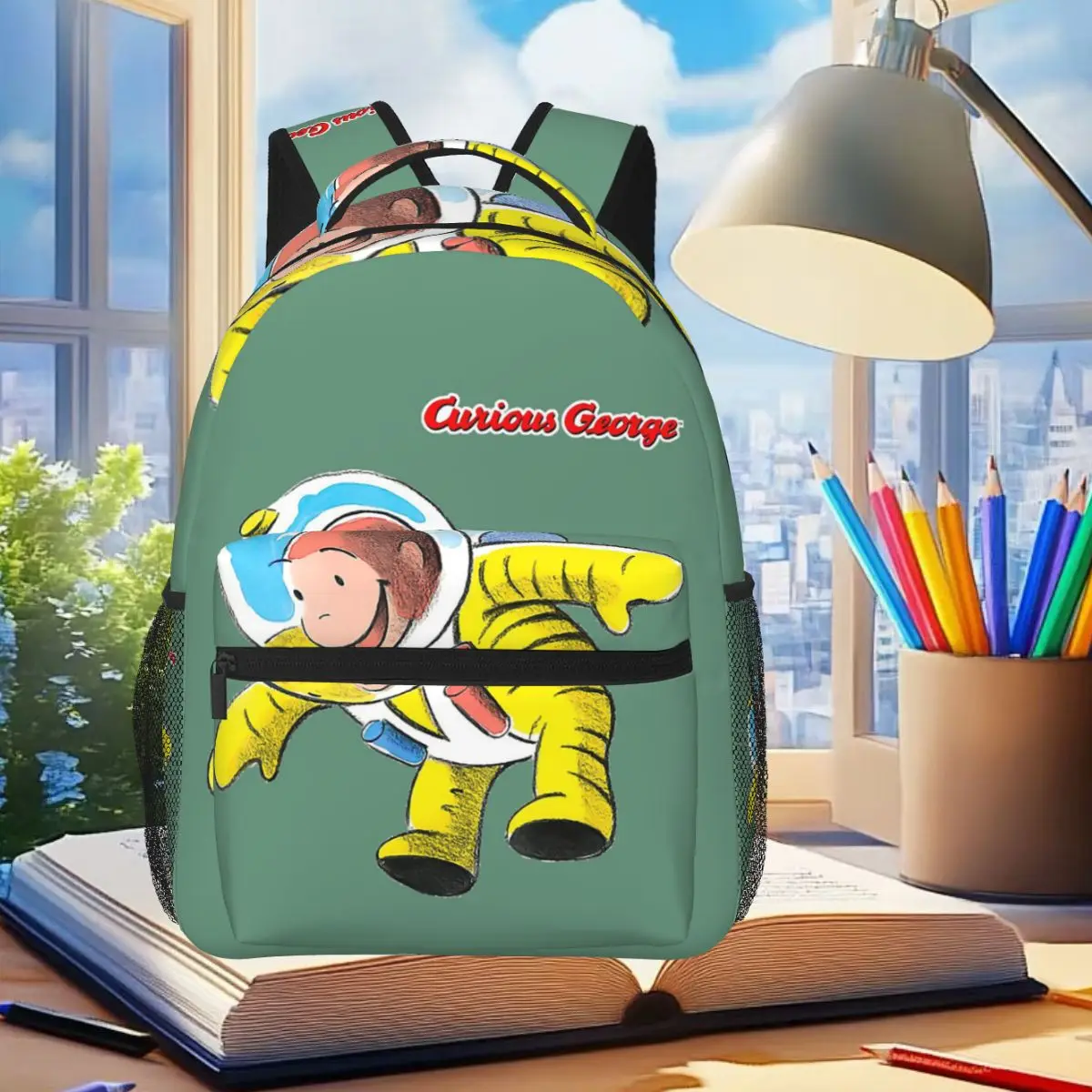 Curious George Happy Astronaut Student Backpack School Bag Hiking Travel Daypack for Men Women Fashion Bookbag Shoulder Bags 
Curious George Happy Astronaut Student Backpack School Bag Hiking Travel Daypack for Men Women Fashion Bookbag Shoulder Bags