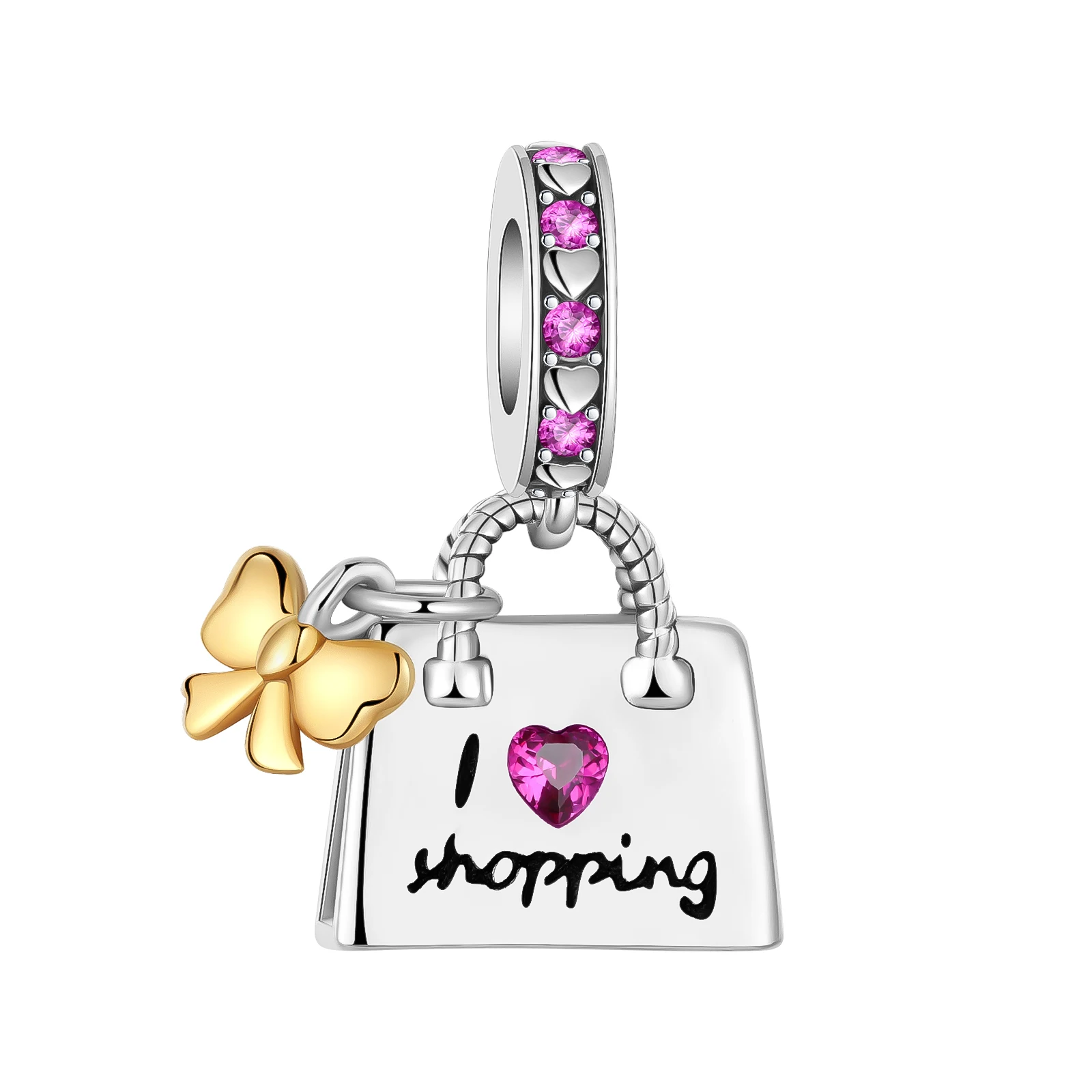 925 silver purple shopping handbag boutique pendant fit pandora original bracelet charm beads necklace Diy female jewelry
925 silver purple shopping handbag boutique pendant fit pandora original bracelet charm beads necklace Diy female jewelry