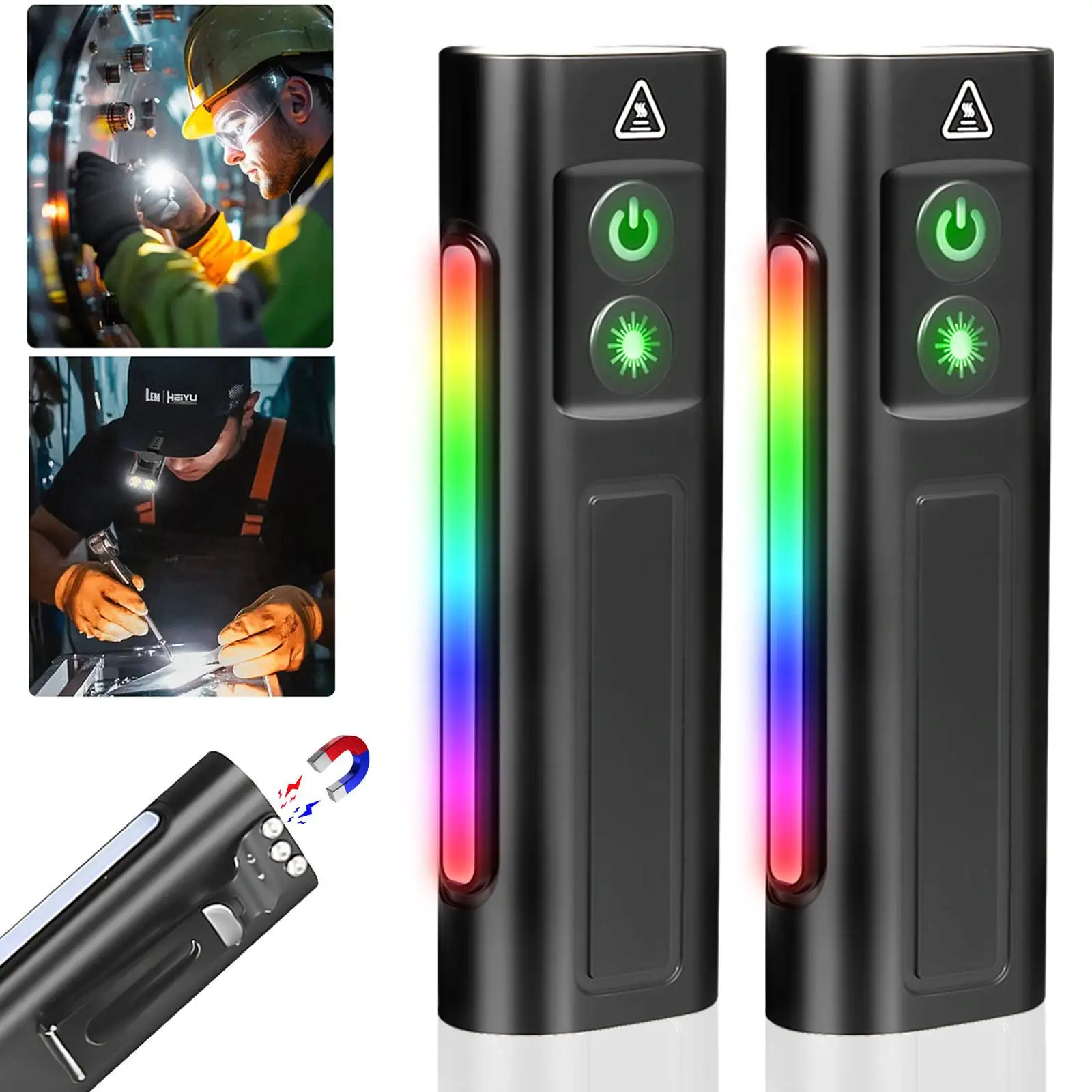Светодиодный фонарик 800LM со встроенным RGB-подсветкой, аккумулятор емкостью 1000 мАч, магнитная рабочая лампа с зажимом для безопасности труда
Светодиодный фонарик 800LM со встроенным RGB-подсветкой, аккумулятор емкостью 1000 мАч, магнитная рабочая лампа с зажимом для безопасности труда
