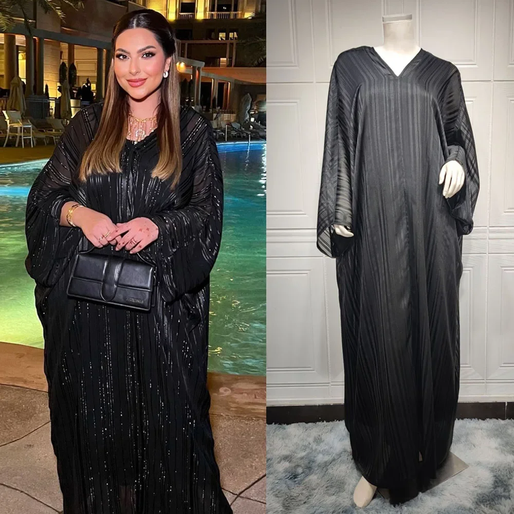Kimono Abaya for Muslim Women Kaftan Dubai Shiny Batwing Sleeve Evening Dress Modest 2 Piece Set Abayas Jalabiya Vestidos Gowns
Kimono Abaya for Muslim Women Kaftan Dubai Shiny Batwing Sleeve Evening Dress Modest 2 Piece Set Abayas Jalabiya Vestidos Gowns