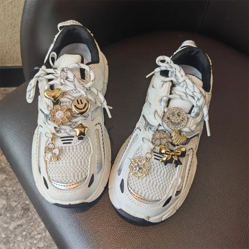 Shoe Charm Gold Color Rhinestone Star Bow Pearl Sneaker Decoration Clip Premium Lightweight Versatile Casual Shoe Accessory
Shoe Charm Gold Color Rhinestone Star Bow Pearl Sneaker Decoration Clip Premium Lightweight Versatile Casual Shoe Accessory