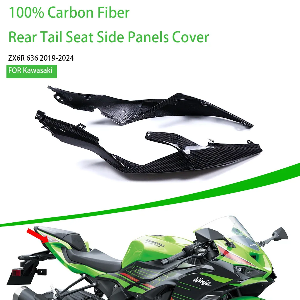 Fairng Kit Motorcycle For Kawasaki ZX6R 636 2019-2023 100% Carbon Fiber Rear Tail Seat Side Panels Cover Accessories Protector
Fairng Kit Motorcycle For Kawasaki ZX6R 636 2019-2023 100% Carbon Fiber Rear Tail Seat Side Panels Cover Accessories Protector