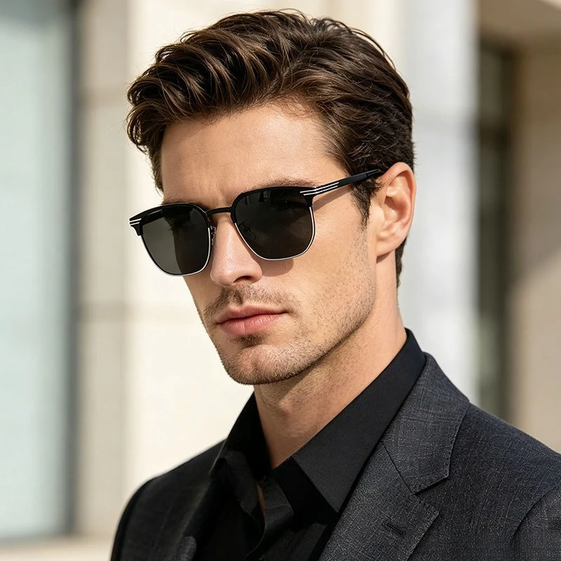 Stylish Square-Frame Polarized Sunglasses Metal Frame Vintage Trendy Driving Sun Glasses Business UV400 Shades Eyewear for Men
Stylish Square-Frame Polarized Sunglasses Metal Frame Vintage Trendy Driving Sun Glasses Business UV400 Shades Eyewear for Men