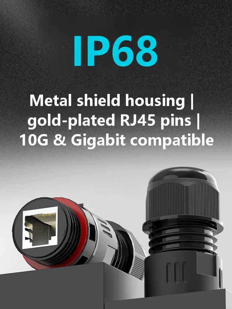 IP68 Outdoor Waterproof CAT6A 10Gbps RJ45 Coupler Lightning Protection Ethernet Extender for CCTV
IP68 Outdoor Waterproof CAT6A 10Gbps RJ45 Coupler Lightning Protection Ethernet Extender for CCTV