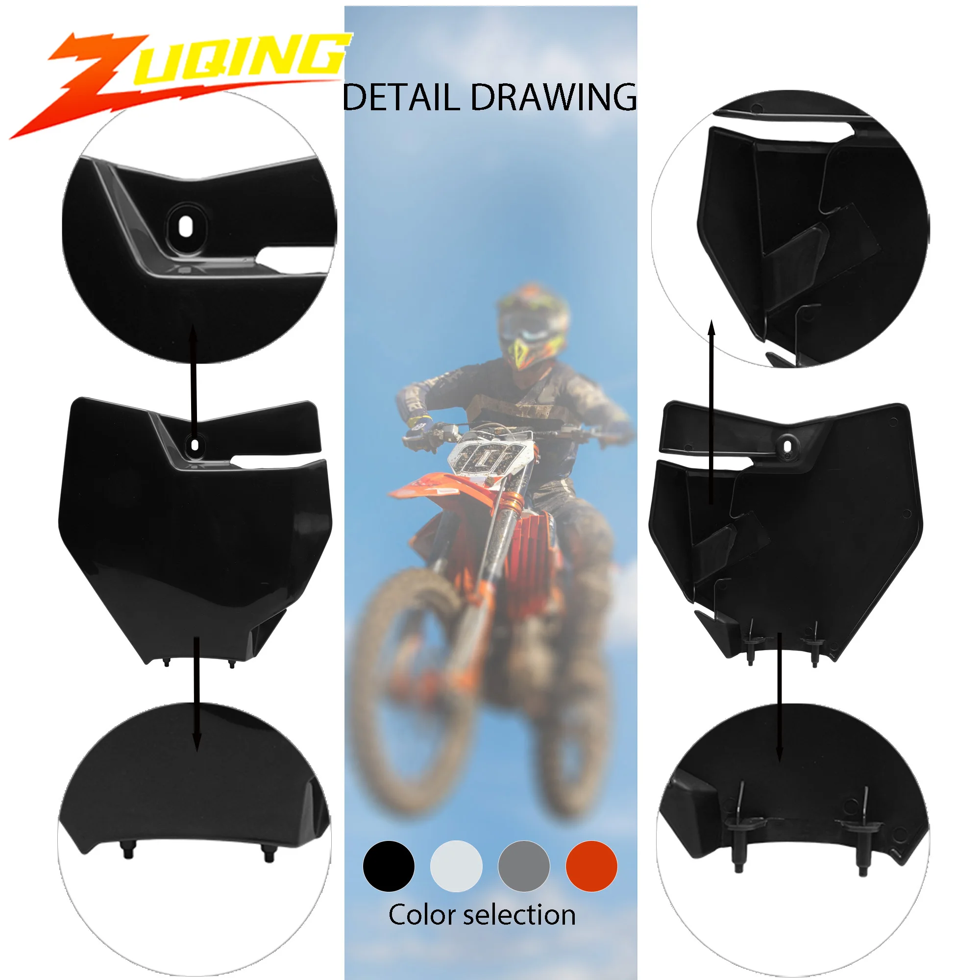 Motorcycle Front Number Plate Plastic Cover For KTM SX SX-F XC XC-F 125-450 2016-2017 Enduro Motocross Dirt Pit Bike Accessories
Motorcycle Front Number Plate Plastic Cover For KTM SX SX-F XC XC-F 125-450 2016-2017 Enduro Motocross Dirt Pit Bike Accessories