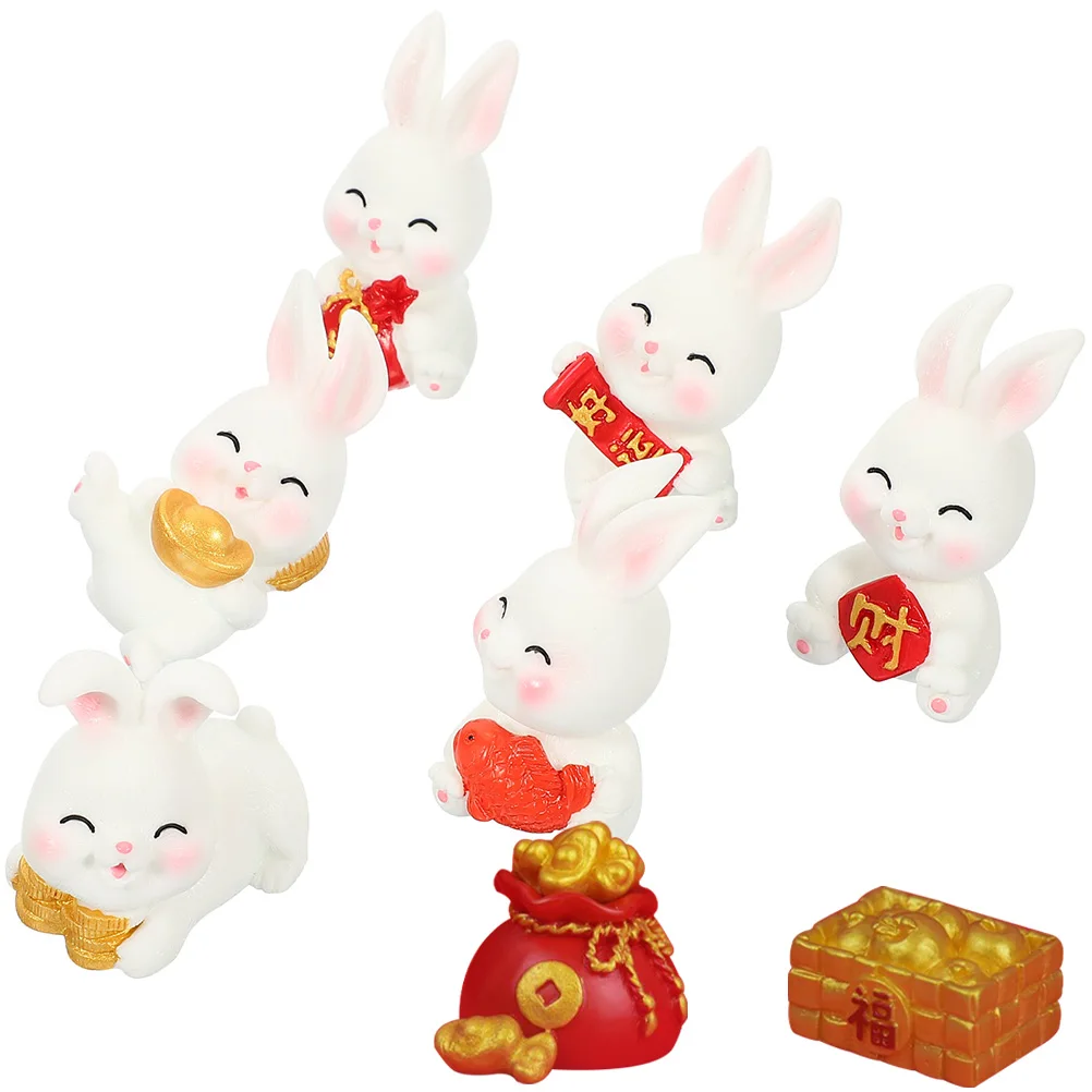 8pcs Auspicious Rabbit Ornaments Resin Figurines Decorative Adorable Miniature Bunnies Statue Car Ornament
8pcs Auspicious Rabbit Ornaments Resin Figurines Decorative Adorable Miniature Bunnies Statue Car Ornament