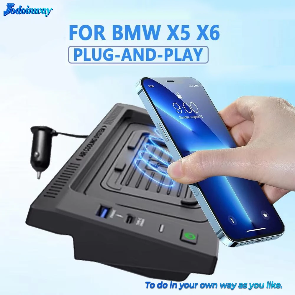 15W Car wireless charger For BMW X5 F15 X6 F16 2014 2015 2016 2017 2018 Fast Charge phone charging pad plug and play interior
15W Car wireless charger For BMW X5 F15 X6 F16 2014 2015 2016 2017 2018 Fast Charge phone charging pad plug and play interior