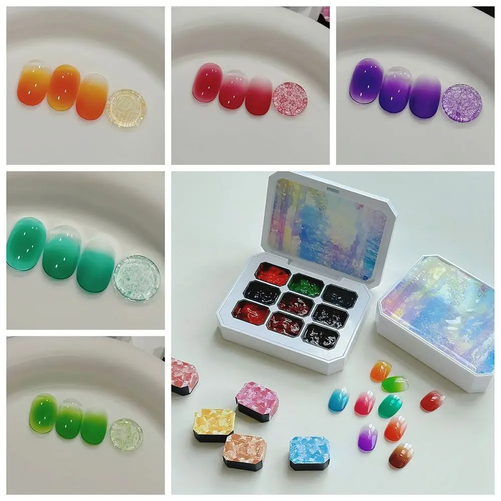 Mini 4IN1 Pat Ombre Gel Nail Polish 9-color French Nail Manicure Easy Gradient Painting Gel Varnishes Solid Paint Art Gel Women
Mini 4IN1 Pat Ombre Gel Nail Polish 9-color French Nail Manicure Easy Gradient Painting Gel Varnishes Solid Paint Art Gel Women