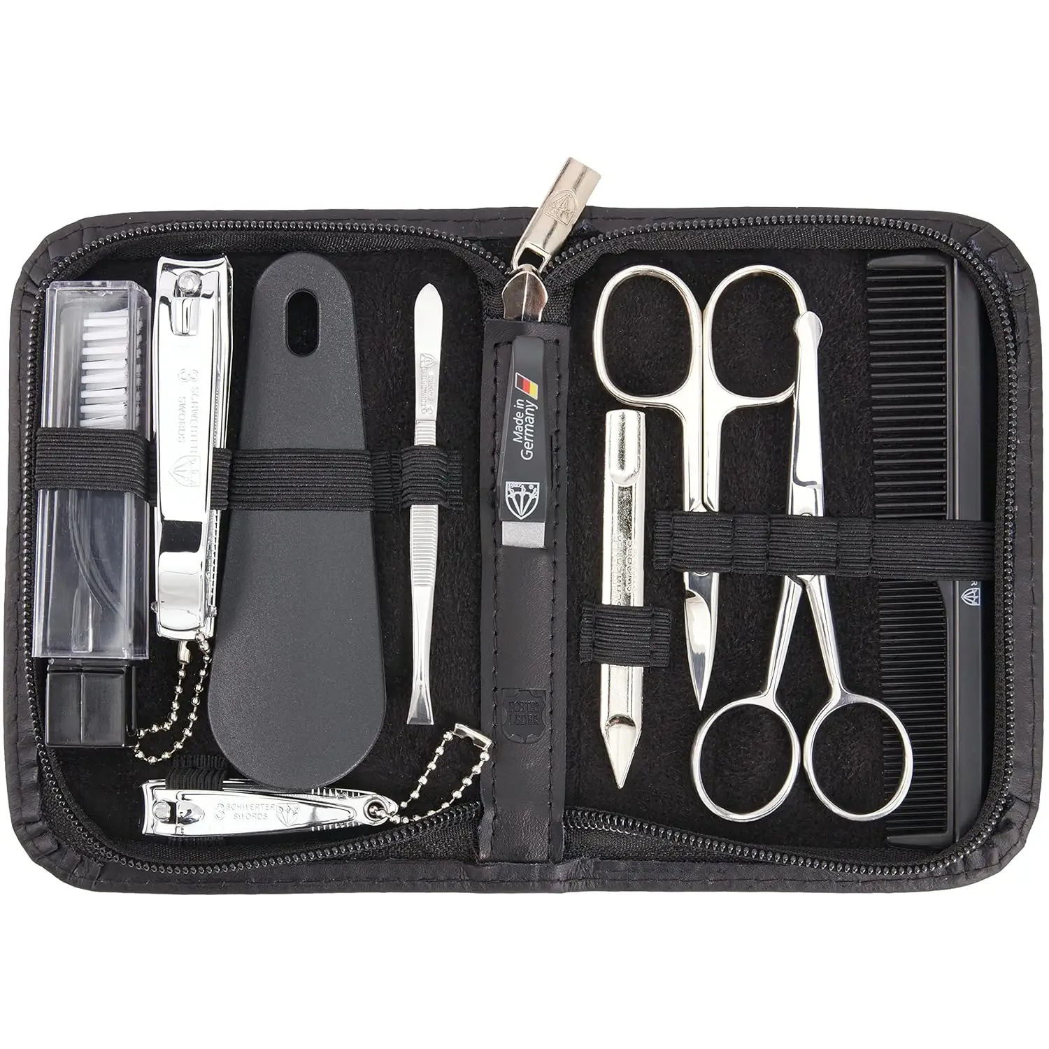 10-Piece Manicure Pedicure Grooming Kit Set for Nail Care with Tweezers File Clipper, Made in Germany
10-Piece Manicure Pedicure Grooming Kit Set for Nail Care with Tweezers File Clipper, Made in Germany