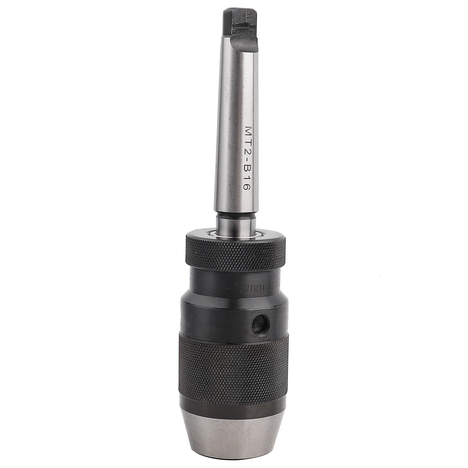Keyless Chuck Self tightening Drill Chuck 113mm 1/2" Steel Selftightening Keyless Lathe Drill Chuck and MT2B16 Arbor
Keyless Chuck Self tightening Drill Chuck 113mm 1/2" Steel Selftightening Keyless Lathe Drill Chuck and MT2B16 Arbor